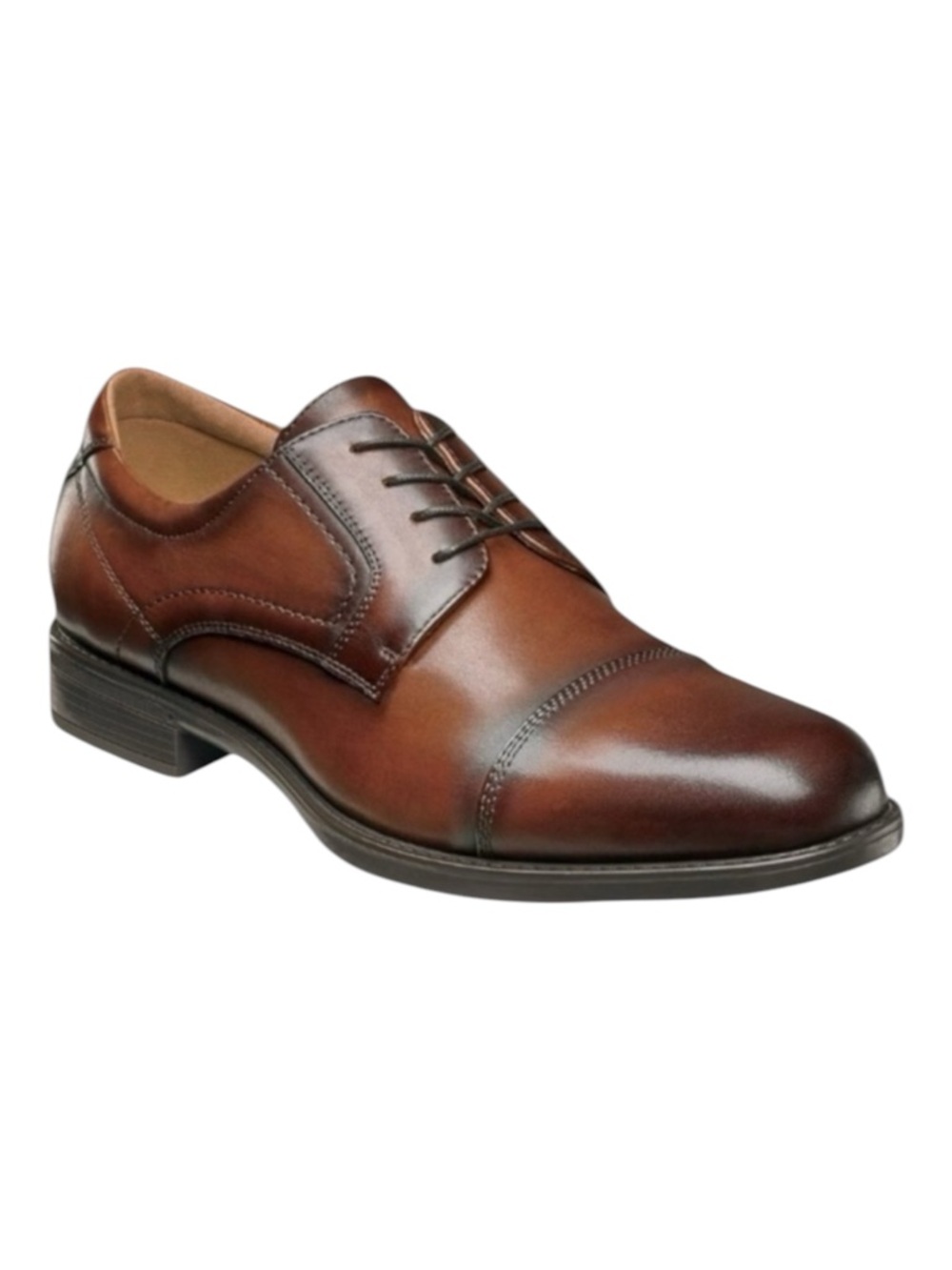 Florsheim Brown Leather Midtown Cap Toe Oxfords